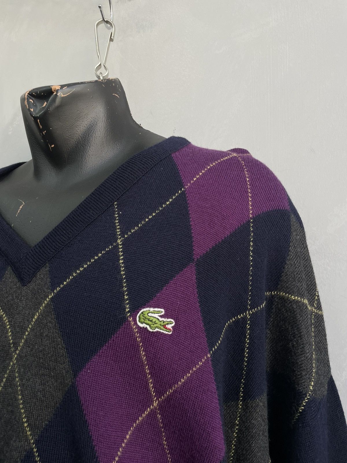 Lacoste Lacoste Chemise V neck old money sweater y2k Size US L / EU 52-54 / 3 - 3 Thumbnail