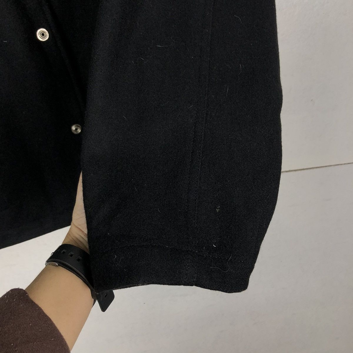 Stussy 🔥VINTAGE STUSSY WOOL JACKET BIKER RICH BLACK Size US L / EU 52-54 / 3 - 15 Thumbnail