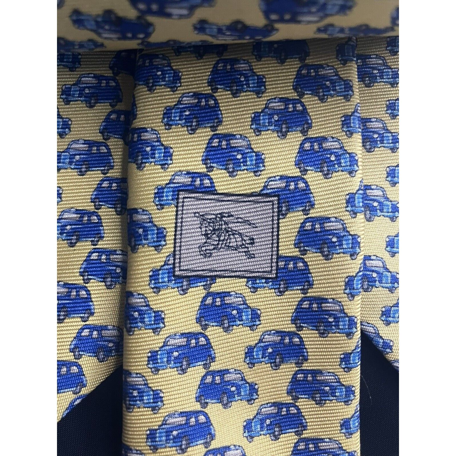 Burberry RARE Vintage Burberry London tie with blue cars 1 different Size ONE SIZE - 7 Thumbnail