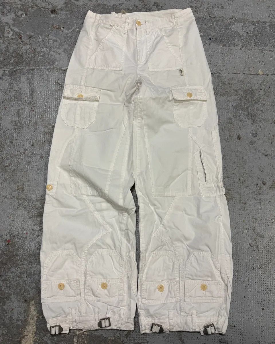 Designer × Jean Paul Gaultier × Vintage Jean Paul Gaultier Trompe L Oeil Pockets Cargo White Pants Size US 30 / EU 46 - 1 Thumbnail