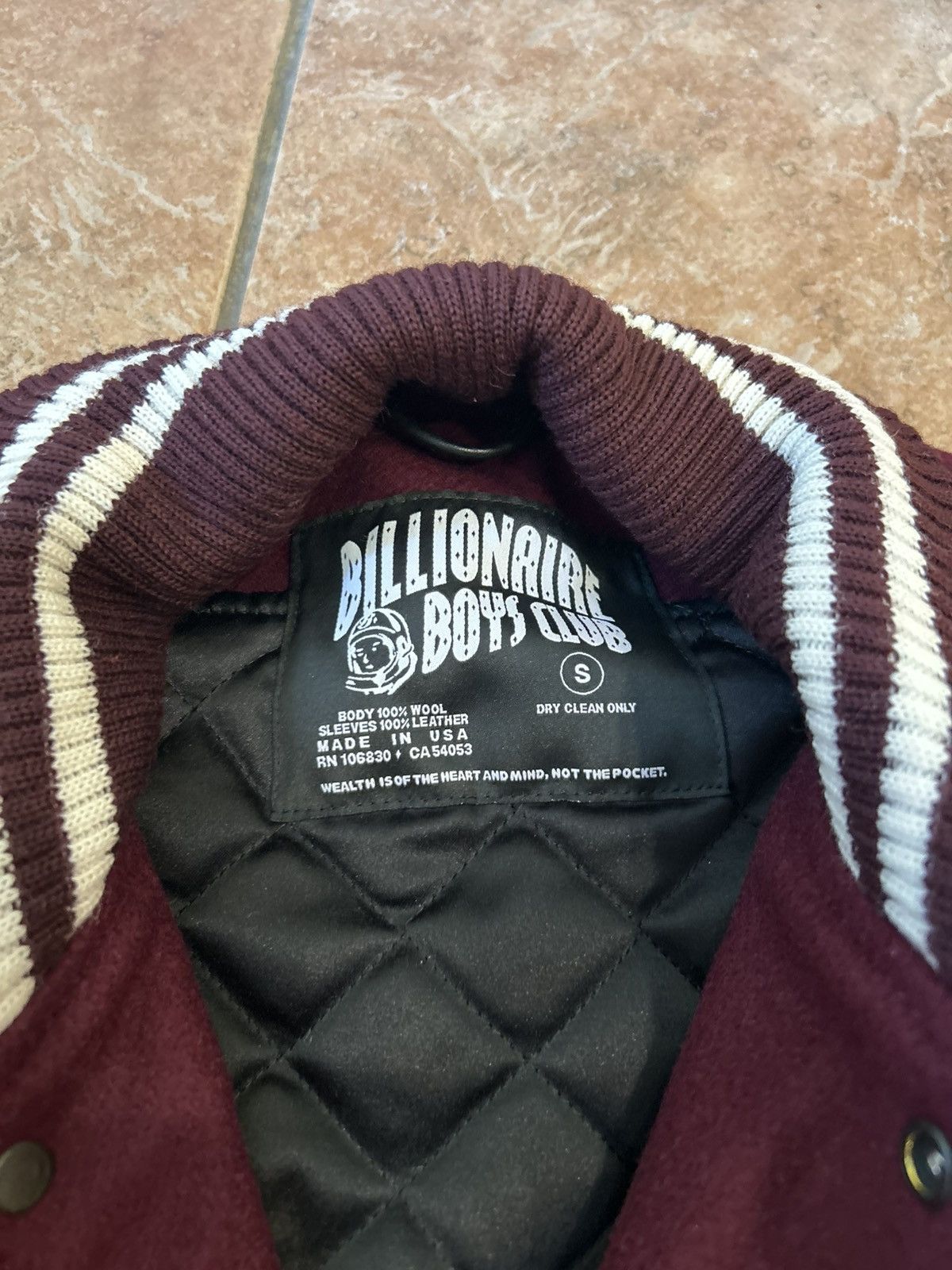 Billionaire Boys Club Astro Varsity Jacket - Burgundy/cream Size US S / EU 44-46 / 1 - 3 Thumbnail