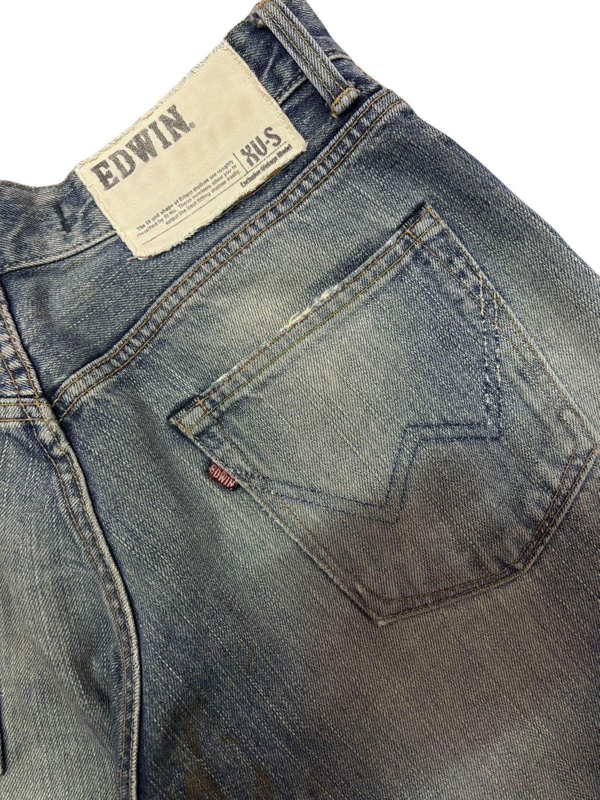 Edwin Vtg Edwin XVS Japan Distressed Jeans Size US 29 - 9 Thumbnail