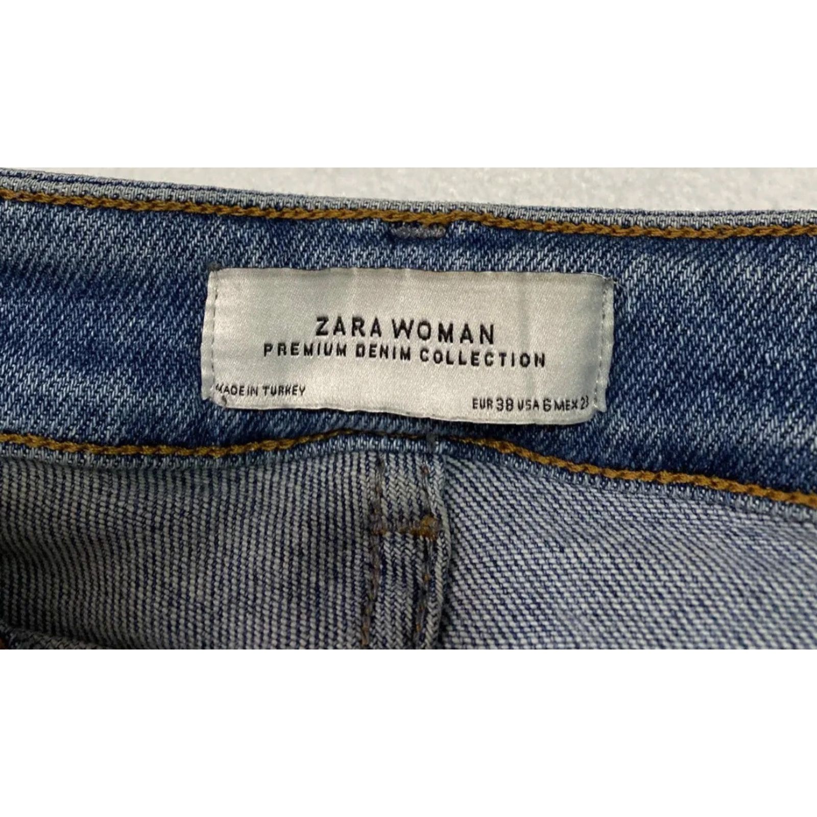 Zara Zara Jeans Women's Size 6 Skinny Stretch Denim Blue 5-Pocket Design Slim Mid Rise Casual Spring Summer Fall Winter Cotton Blend Size 28" / US 6 / IT 42 - 4 Thumbnail