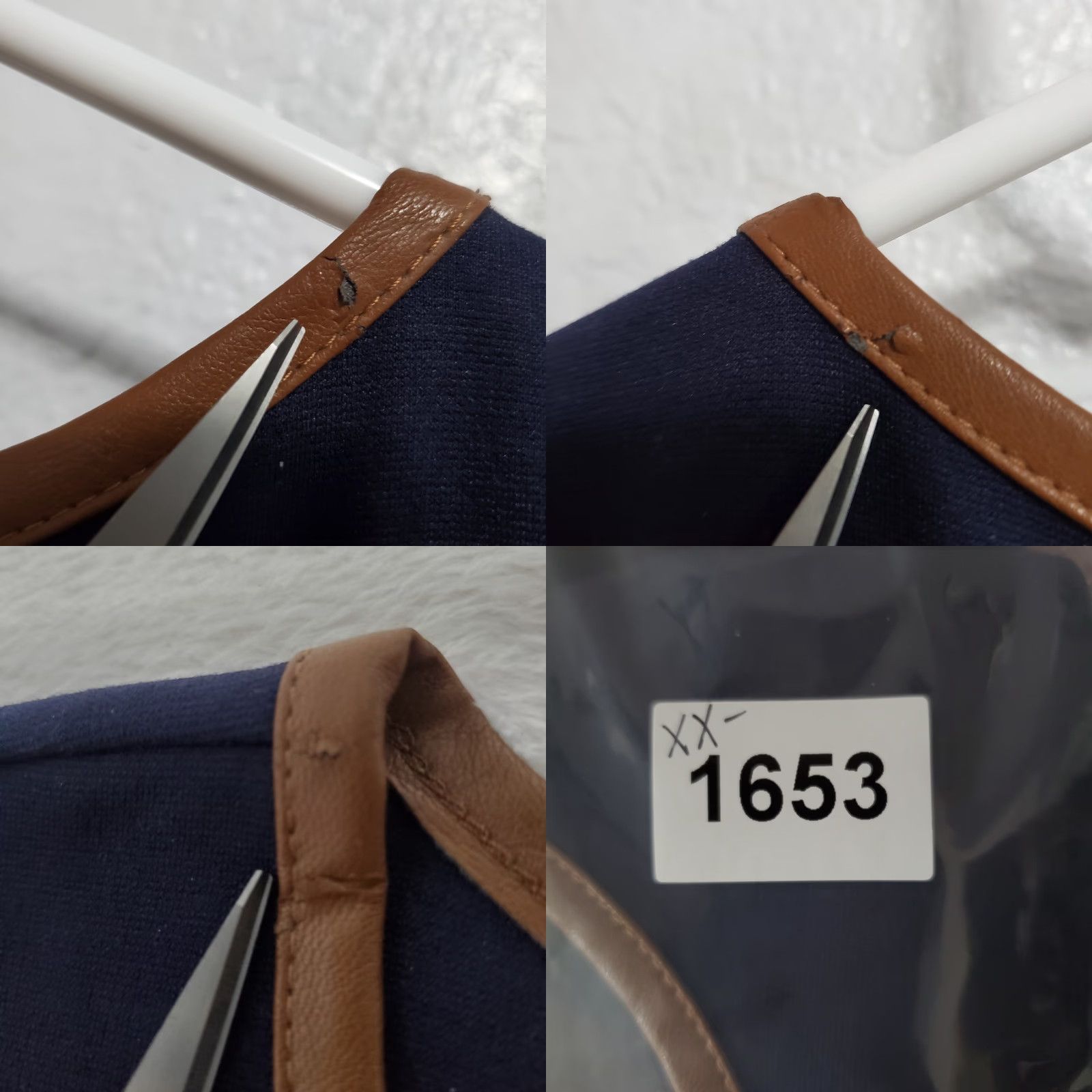 Ralph Lauren Lauren Ralph Lauren Dress Women M Navy Sleeveless Leather Trim Old Money FLAW Size M / US 6-8 / IT 42-44 - 9 Thumbnail