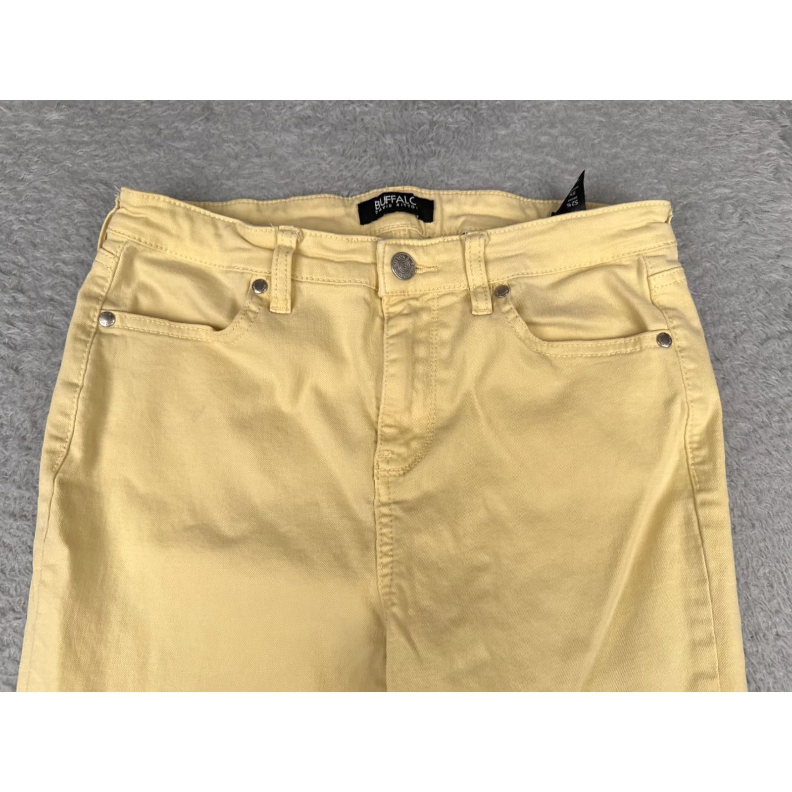Buffalo David Bitton Buffalo Jeans Women's 4 Yellow Denim High Rise Ankle Skinny Size 27" / US 4 / IT 40 - 4 Thumbnail