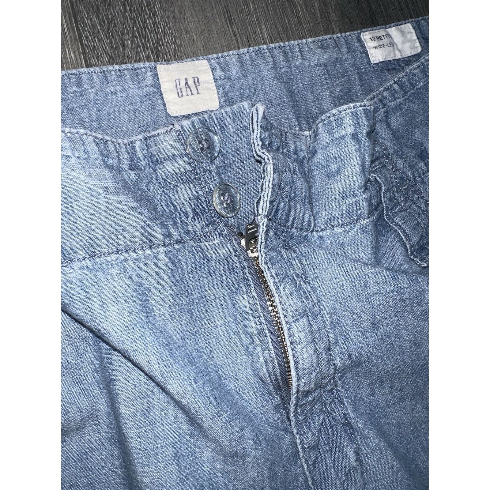 Gap GAP Retro Cut Y2K Light Blue VTG Cotton Pants Pet 12 A001366 Size 34" / US 12 / IT 48 - 5 Thumbnail
