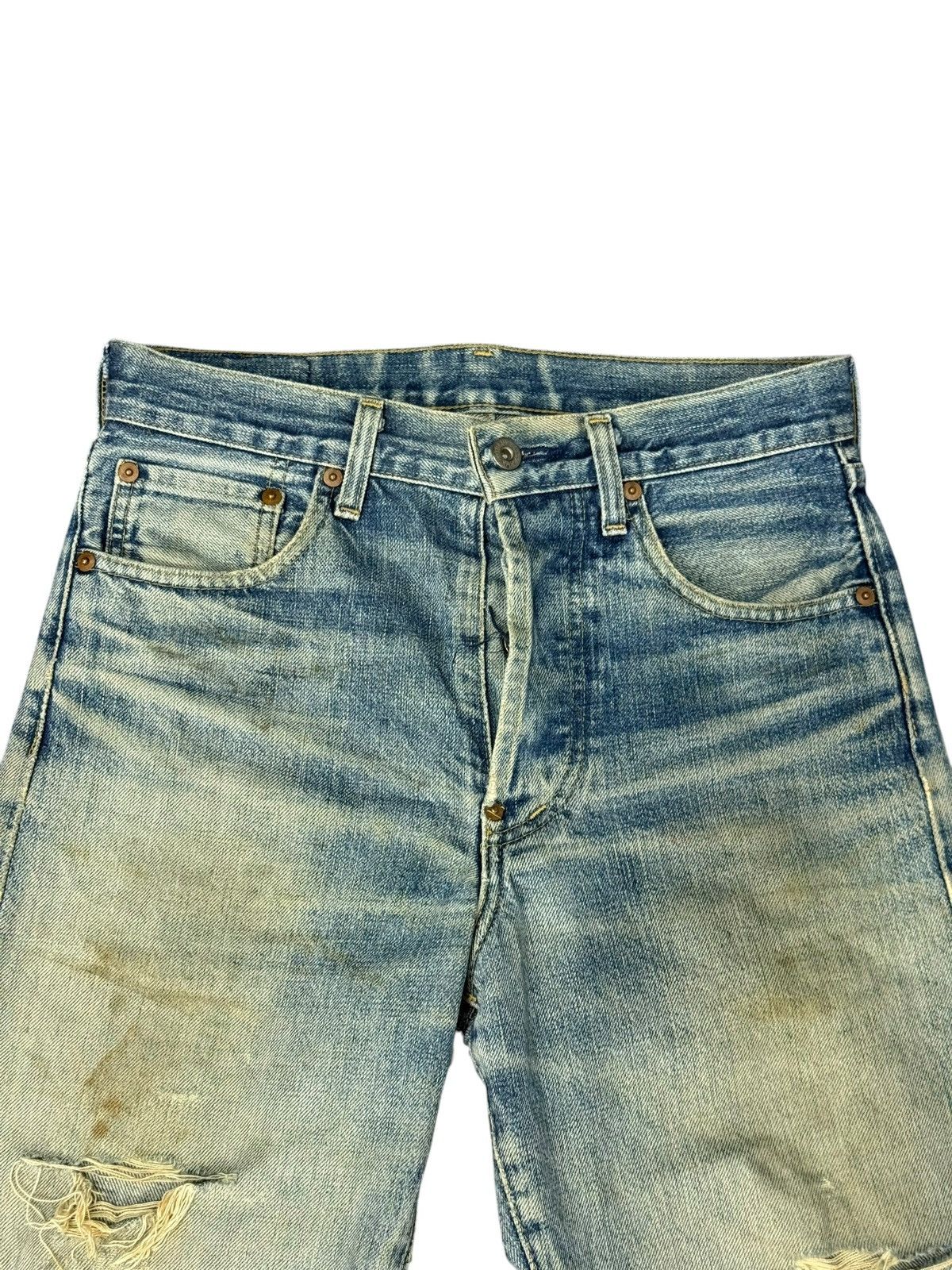 Levi's Vintage Clothing Levi’s Big E 701 LVC Japan Straight Distress Selvedge 3🟦5 Size US 29 - 8 Thumbnail