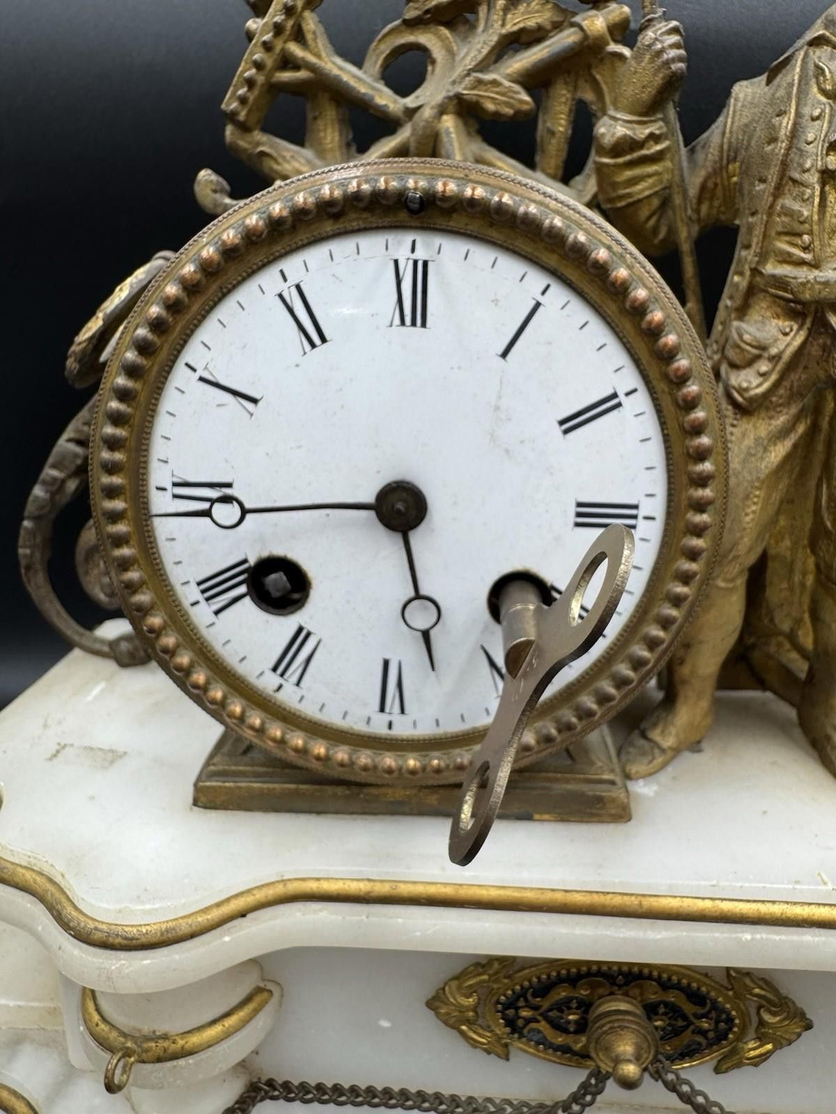 Other Antique Japy Freres Figural Musketeer Mantel Clock H. Molle Size ONE SIZE - 4 Thumbnail