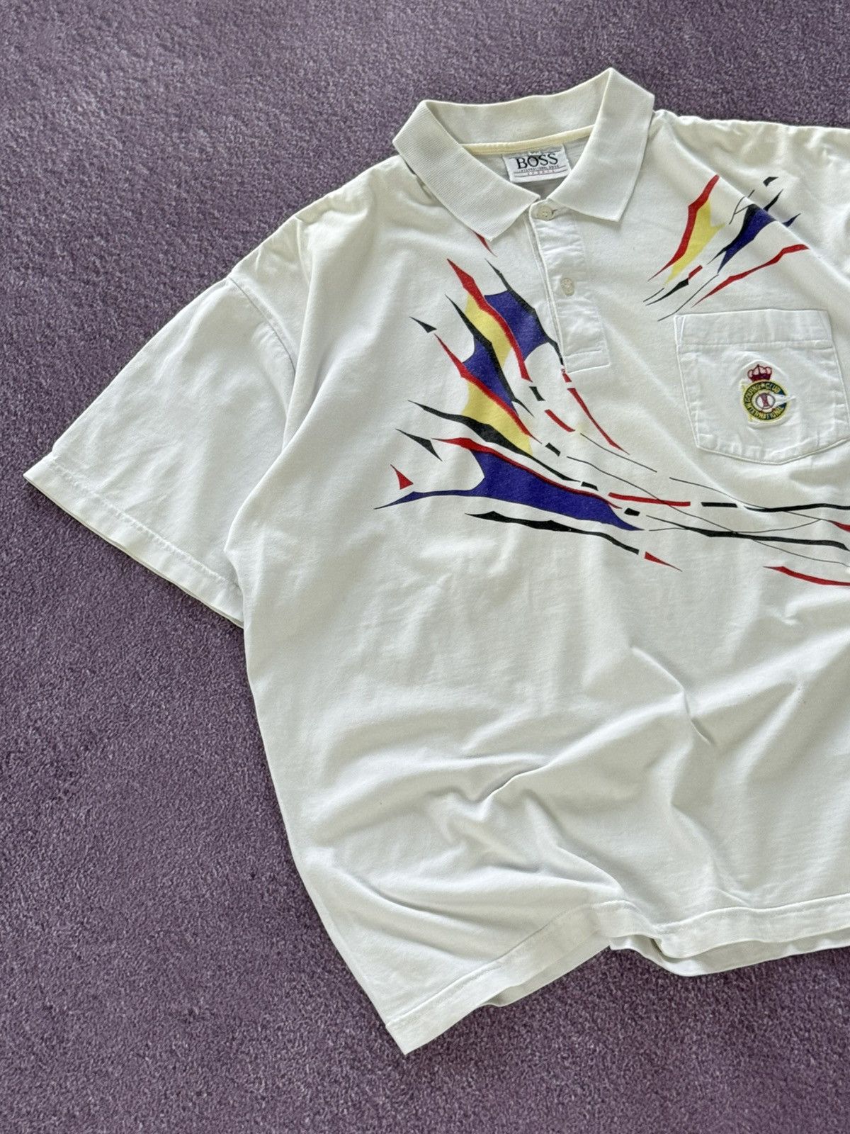 Vintage Vintage Multicolour Boss 90s Golfing Luxury Polo T-Shirt Size US XXL / EU 58 / 5 - 4 Thumbnail