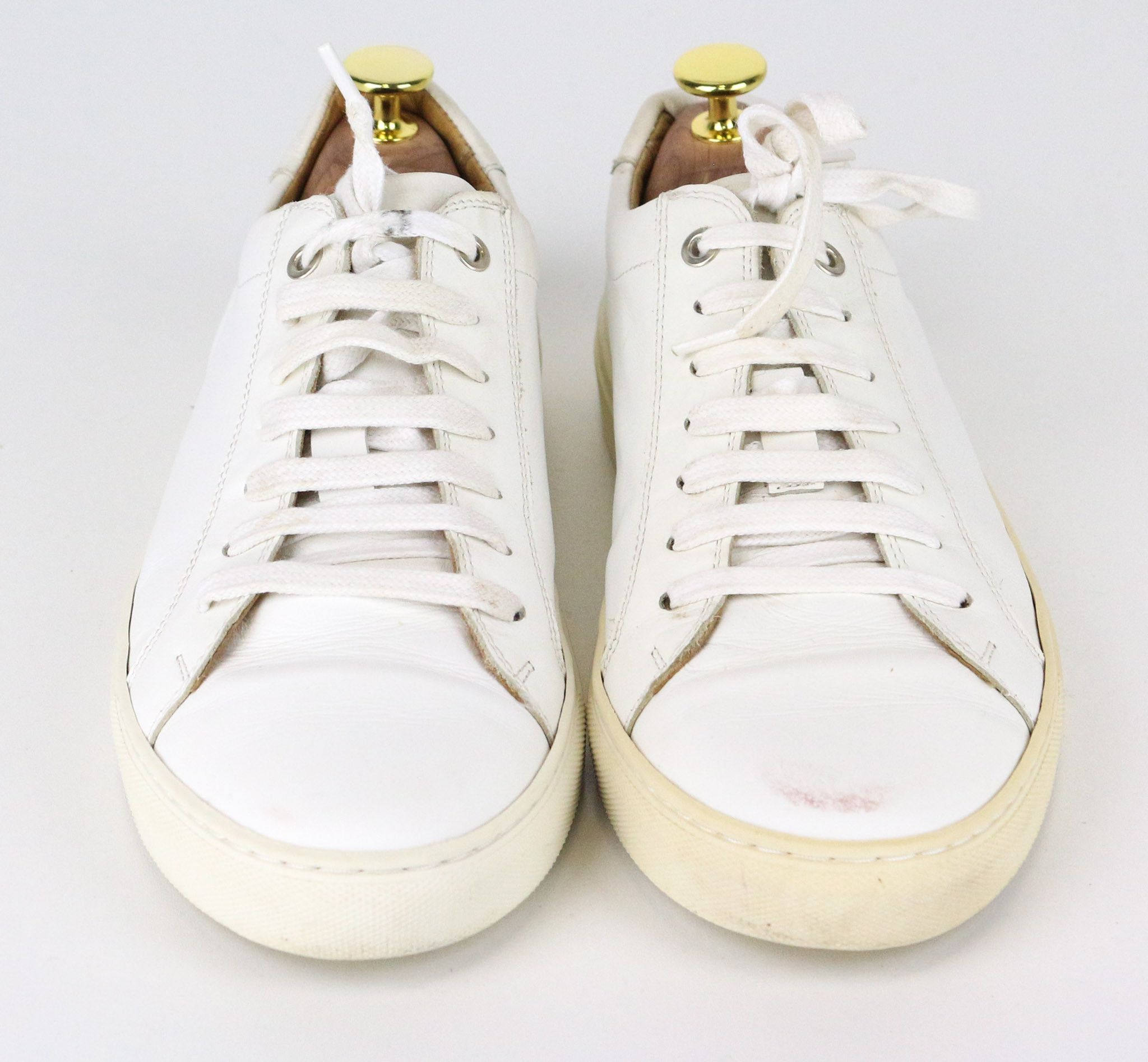 Suitsupply EU39 White Leather Laced Casual Sneakers 73135 Size US 6 / EU 39 - 2 Thumbnail