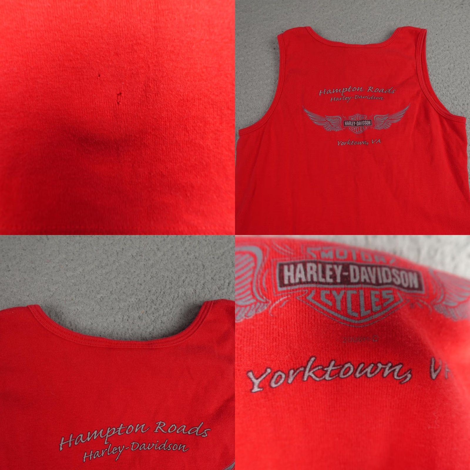 Harley Davidson VINTAGE Harley-Davidson Shirt Womens Small Red Rhinestone Tank Top Biker Made in USA Size S / US 4 / IT 40 - 8 Thumbnail