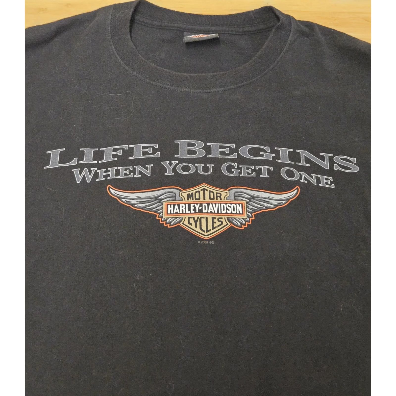 Harley Davidson Harley-Davidson Shirt Mens Large Black Life Begins Dealer Tee Superstition AZ Size US M / EU 48-50 / 2 - 2 Thumbnail