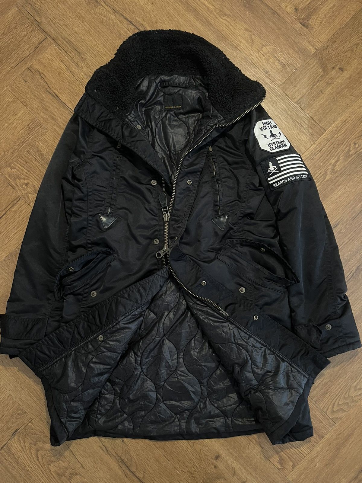 HYSTERIC GLAMOUR× Led Zeppelinミリタリージャケット Hysteric Glamour x Led Zeppelin M-65 Military Field Jacket