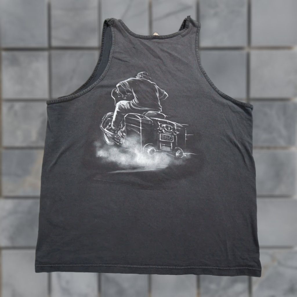 Bell Big Belly Crew Shirt Mens 2XL XXL Black Tank Top Motorcycle Tee Biker Faded Size US XXL / EU 58 / 5 - 1 Thumbnail