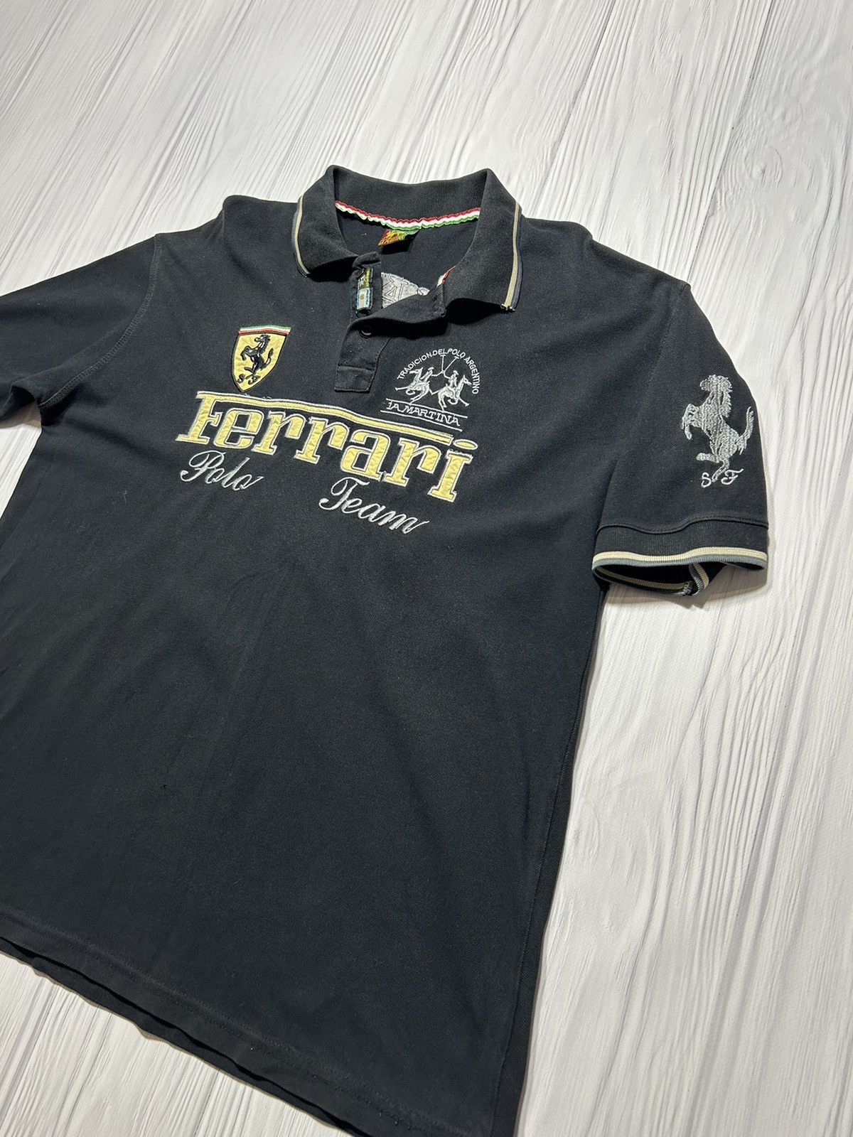Ferrari Vintage Embroidered Logo Ferrari La Martina Team 3 Polo Size US XXL / EU 58 / 5 - 3 Thumbnail