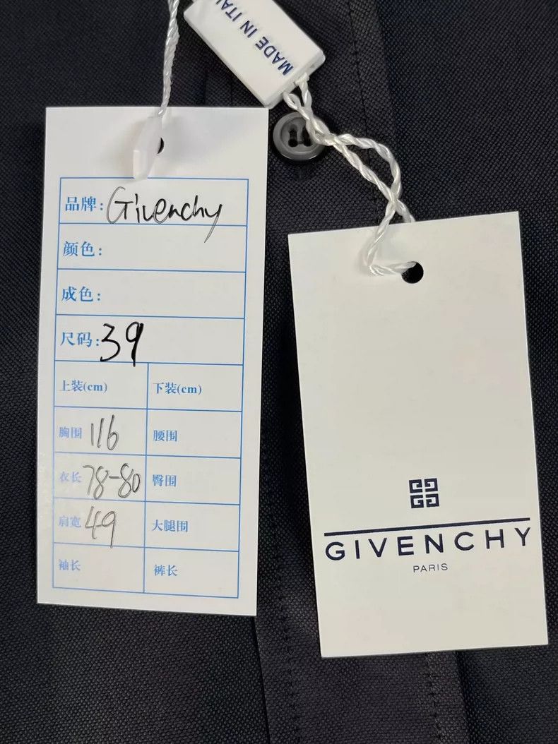 Givenchy Givenchy Black and Grey Embroidered Logo Long-Sleeve Shirt Size US L / EU 52-54 / 3 - 5 Thumbnail