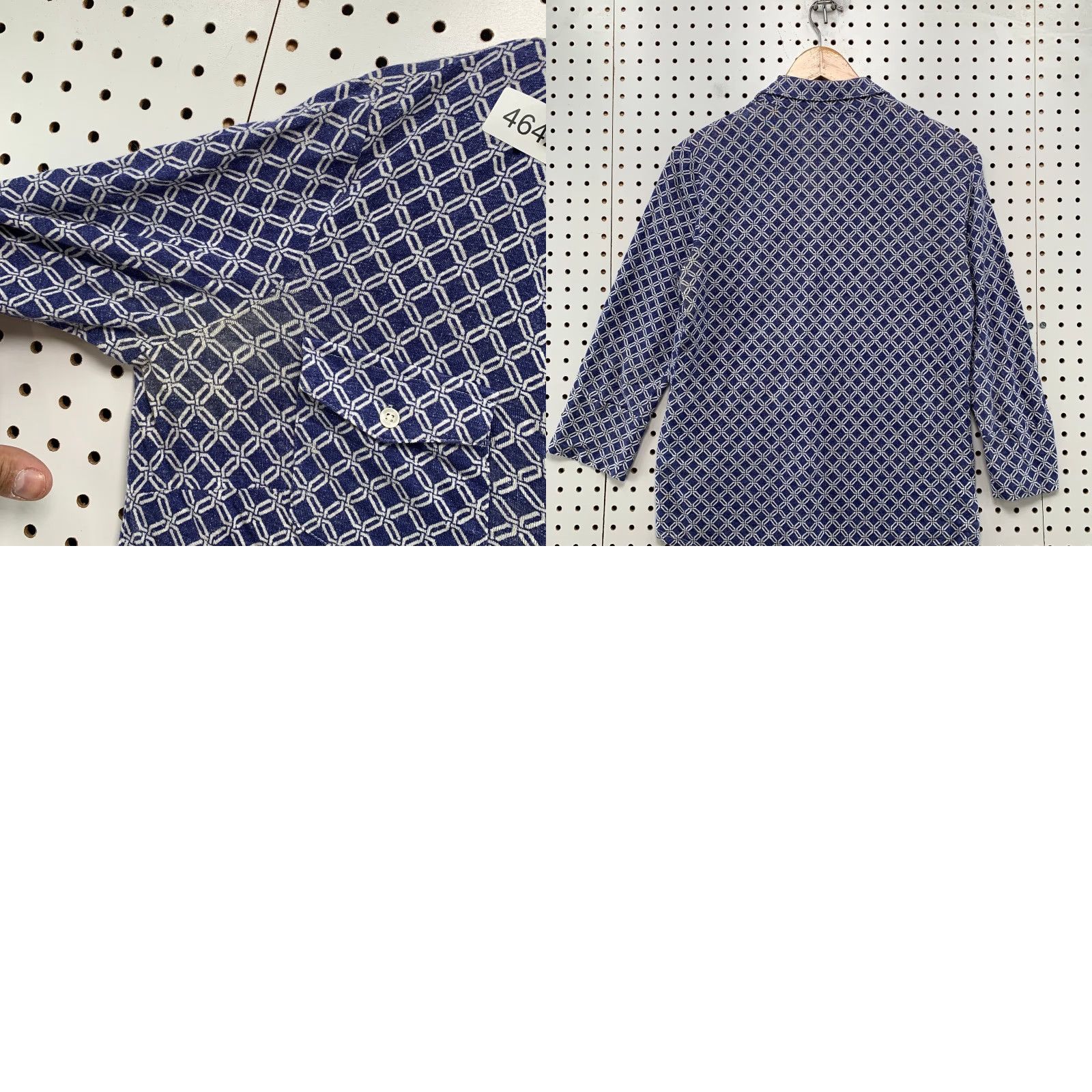 J.McLaughlin J. McLaughlin Shirt Womens Small Blue White Linen Blend Button Front Print Top Size S / US 4 / IT 40 - 9 Thumbnail