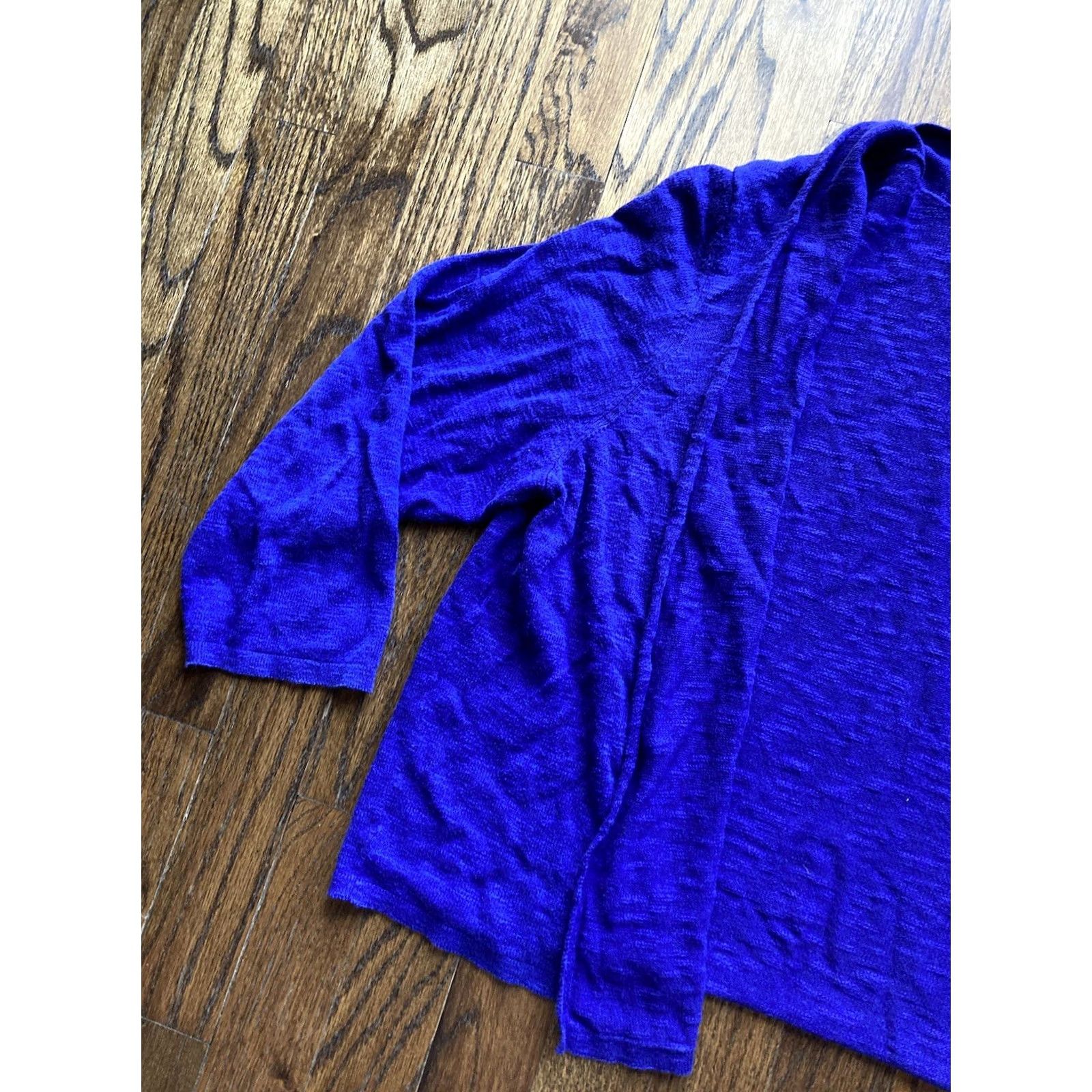 Eileen Fisher Eileen Fisher Sweater Womens XL Purple Cardigan Size Open Front Linen Cotton Drapey Size XL / US 12-14 / IT 48-50 - 2 Thumbnail