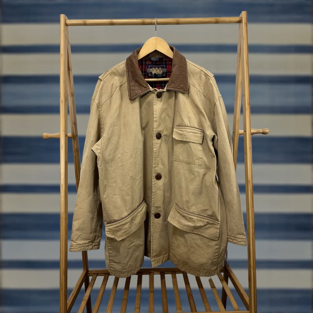 Ralph Lauren VTG Ralph Lauren Chaps Chore Barn Coat Jacket XL Tan Cotton Lining Red Plaid Workwear Hunting Barn Coat Mens XL Size US XL / EU 56 / 4 - 1 Thumbnail