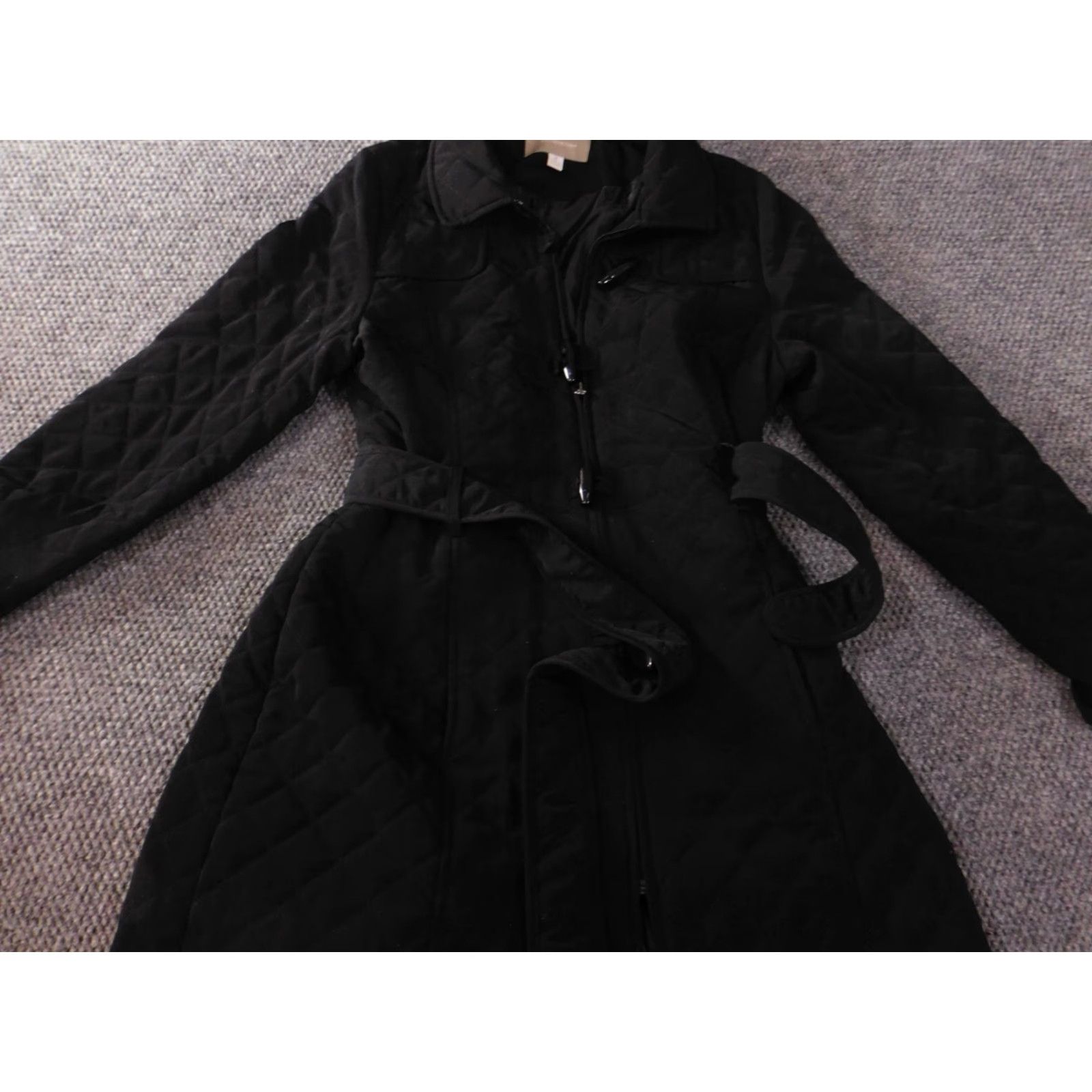 Croft & Barrow Croft & Barrow Womens Jacket Medium Black Trench Coat Casual Long Sleeve Mid-Length Solid Vest? Size M / US 6-8 / IT 42-44 - 4 Thumbnail