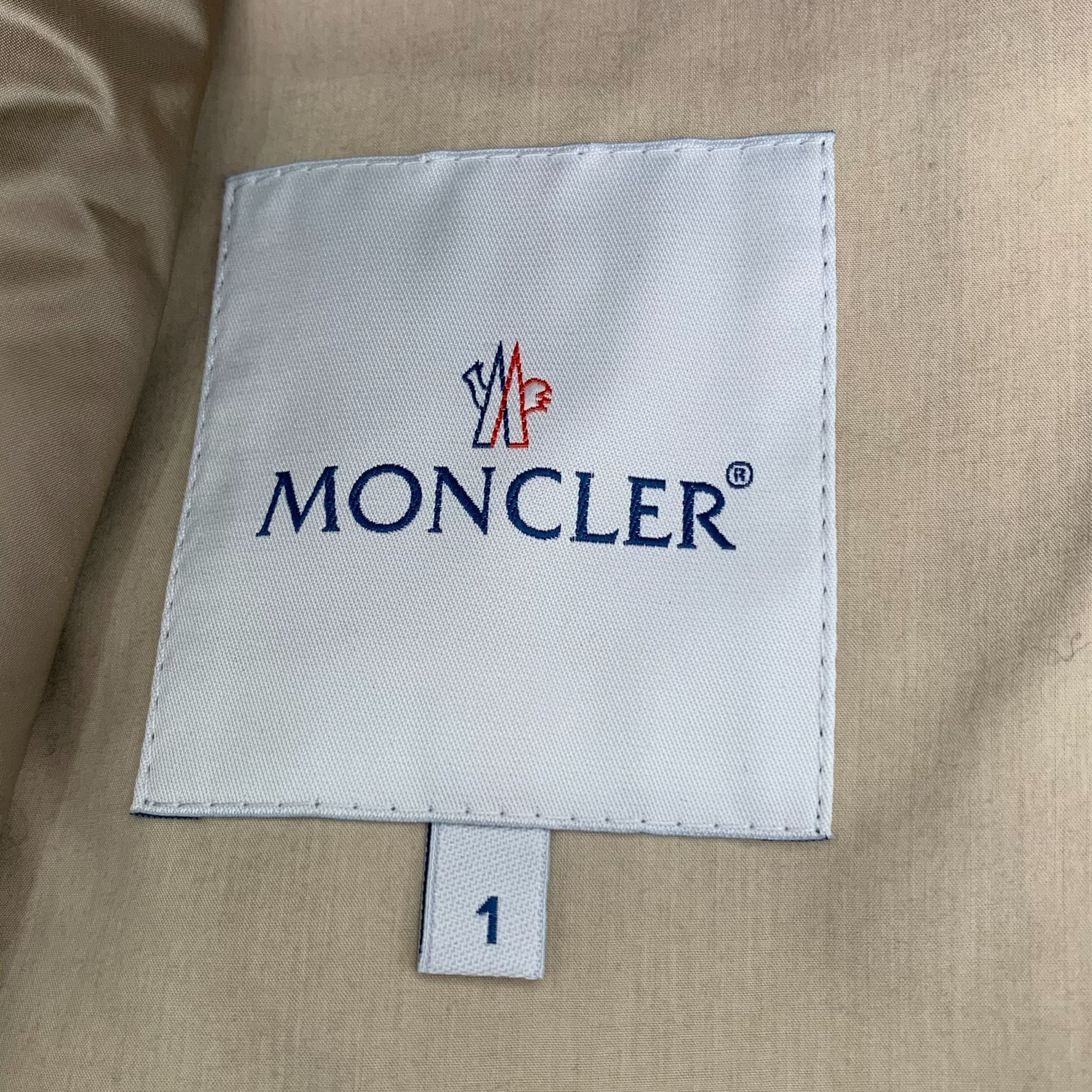 Moncler [Moncler] Brown Notch Lapel Single-Breast Long Sleeve Trench Size L / US 10 / IT 46 - 2 Thumbnail
