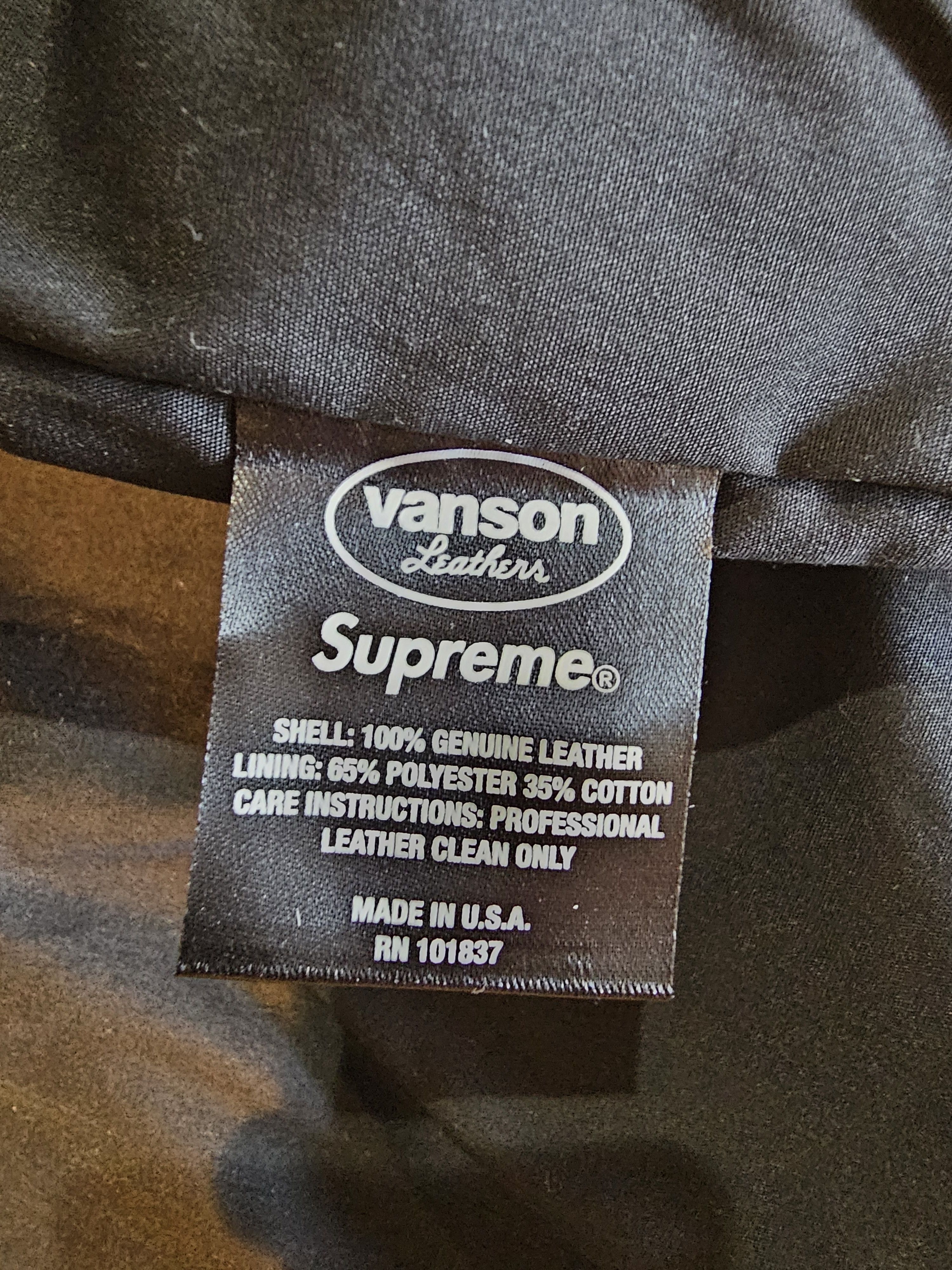 Supreme × Vanson Leathers SUPREME VANSON LEATHERS GHOST RIDER JACKET Size US M / EU 48-50 / 2 - 10 Thumbnail
