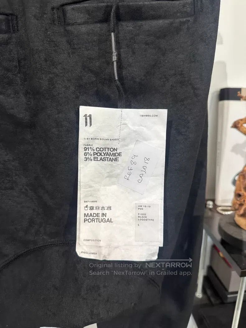 Boris Bidjan Saberi Boris Bidjan Saberi Size L brushed wax-coated drawstring jo Size US 32 / EU 48 - 6 Thumbnail