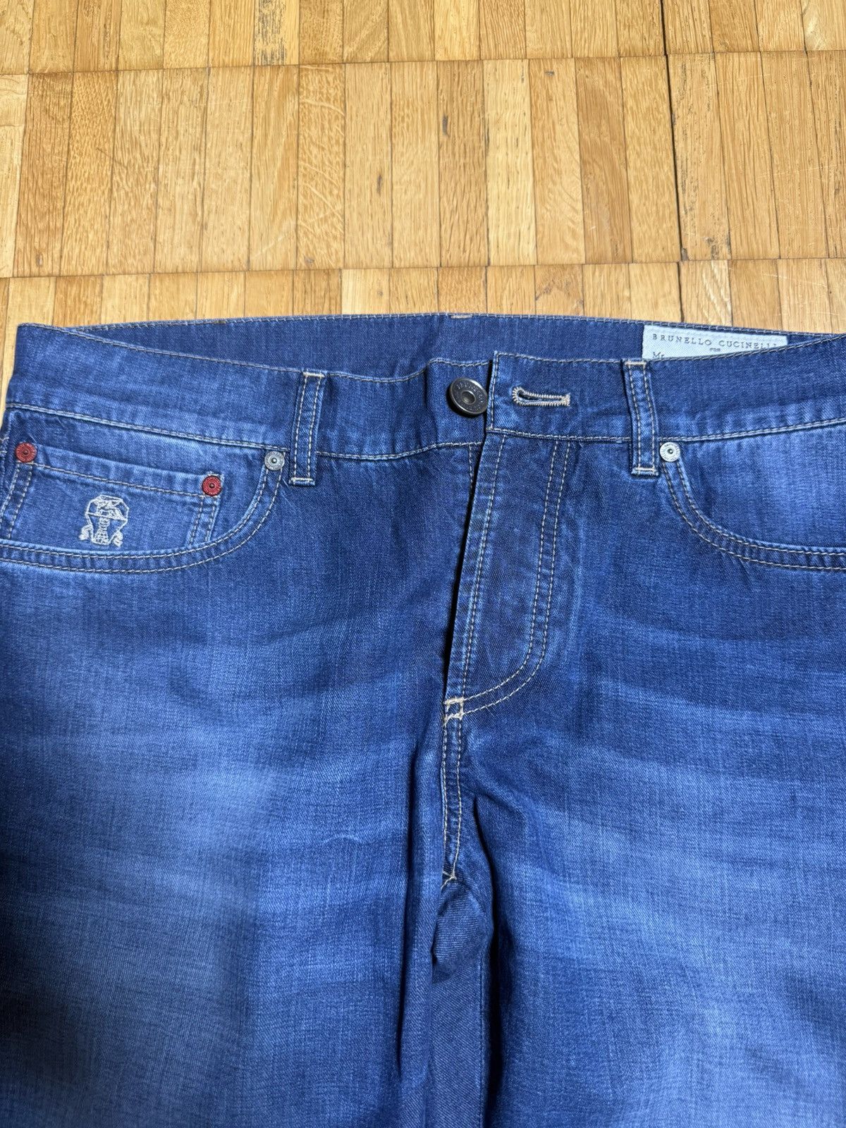 Brunello Cucinelli Luxury Brunello Cucinelli Blue Denim Jeans Size 48 / 32 Size US 32 / EU 48 - 2 Thumbnail