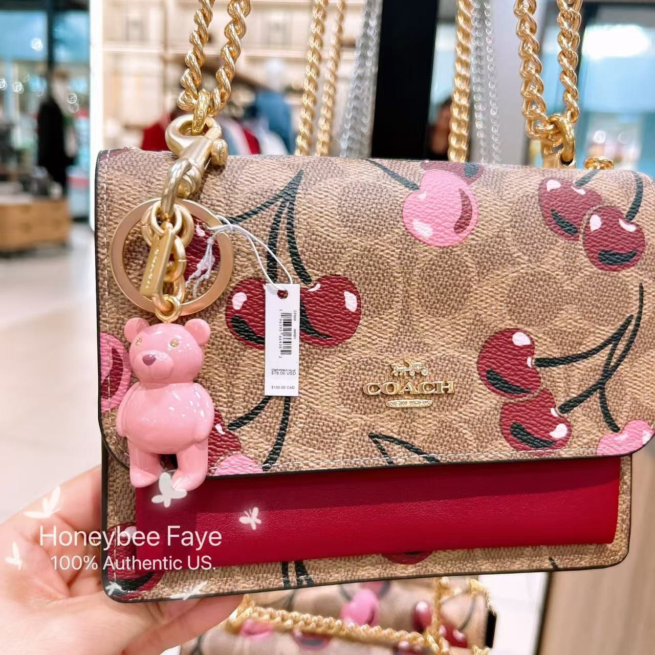 Coach Mini Klare Crossbody Bag In Signature Canvas Cherry CY716 Size ONE SIZE - 3 Thumbnail