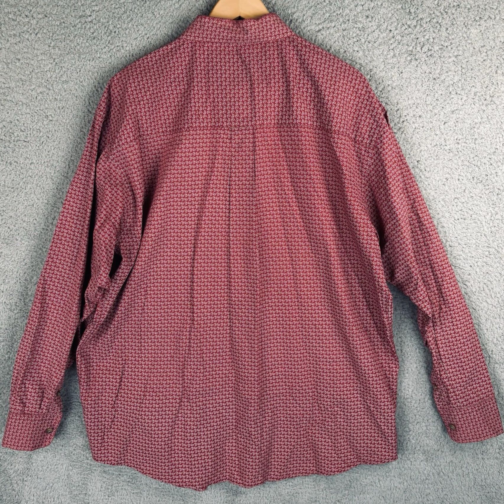 Wrangler VINTAGE Wrangler Shirt Mens 2XL Red Paisley All Over Print Western Long Sleeve Cowboy Shirt Size US XXL / EU 58 / 5 - 4 Thumbnail