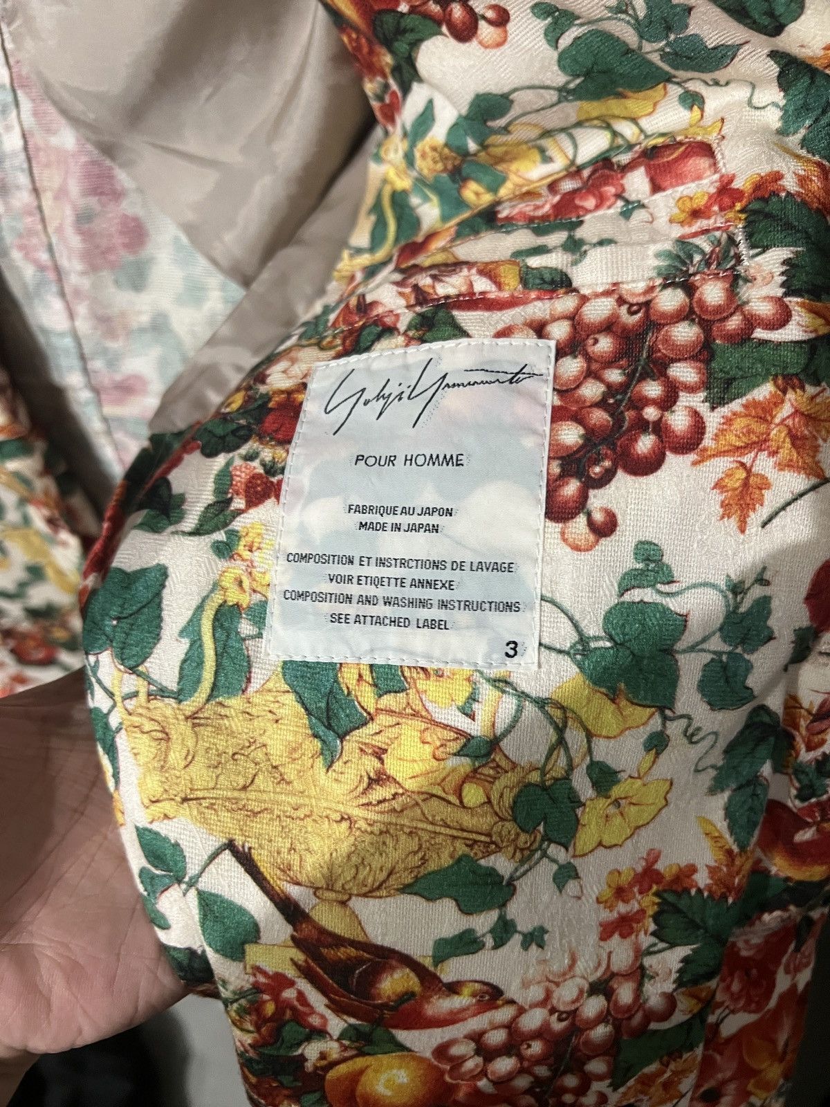 Yohji Yamamoto SS11 Yohji Yamamoto Pour Homme Floral Birds Blazer Jacket Size US L / EU 52-54 / 3 - 10 Thumbnail