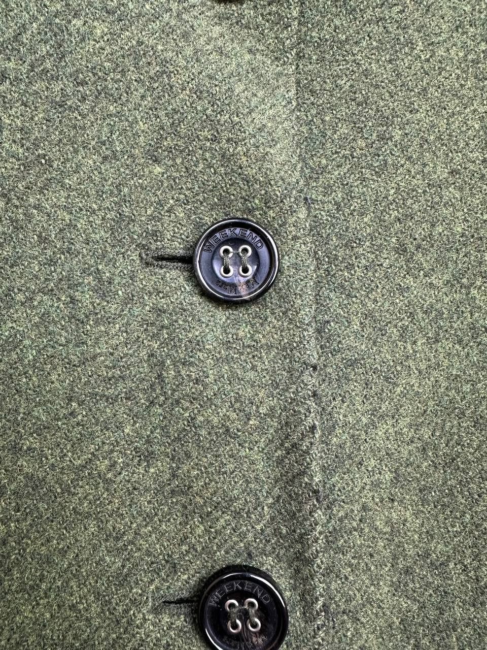 Weekend Max Mara Weekend Max Mara Wool Coat Green Button Front Mid Length Size S / US 4 / IT 40 - 12 Thumbnail