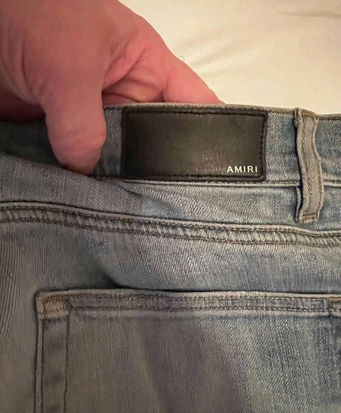 Amiri Amiri OG Blue Broken Track Jeans (sz 38) Size US 38 / EU 54 - 13 Thumbnail