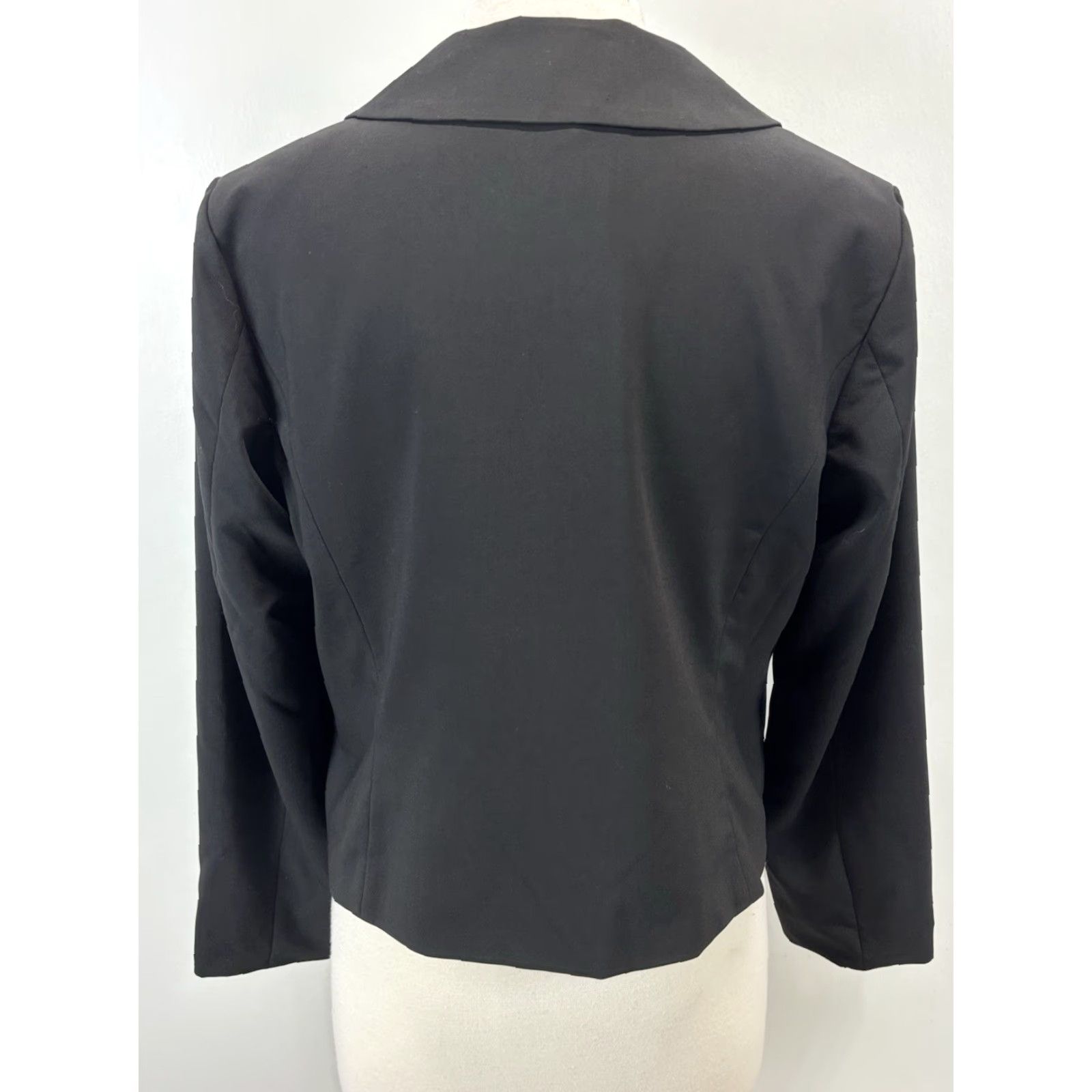 Vintage Chicos Black Blazer Jacket Sz 2 US Large Women’s Lined Single Clasp Career Size L / US 10 / IT 46 - 3 Thumbnail