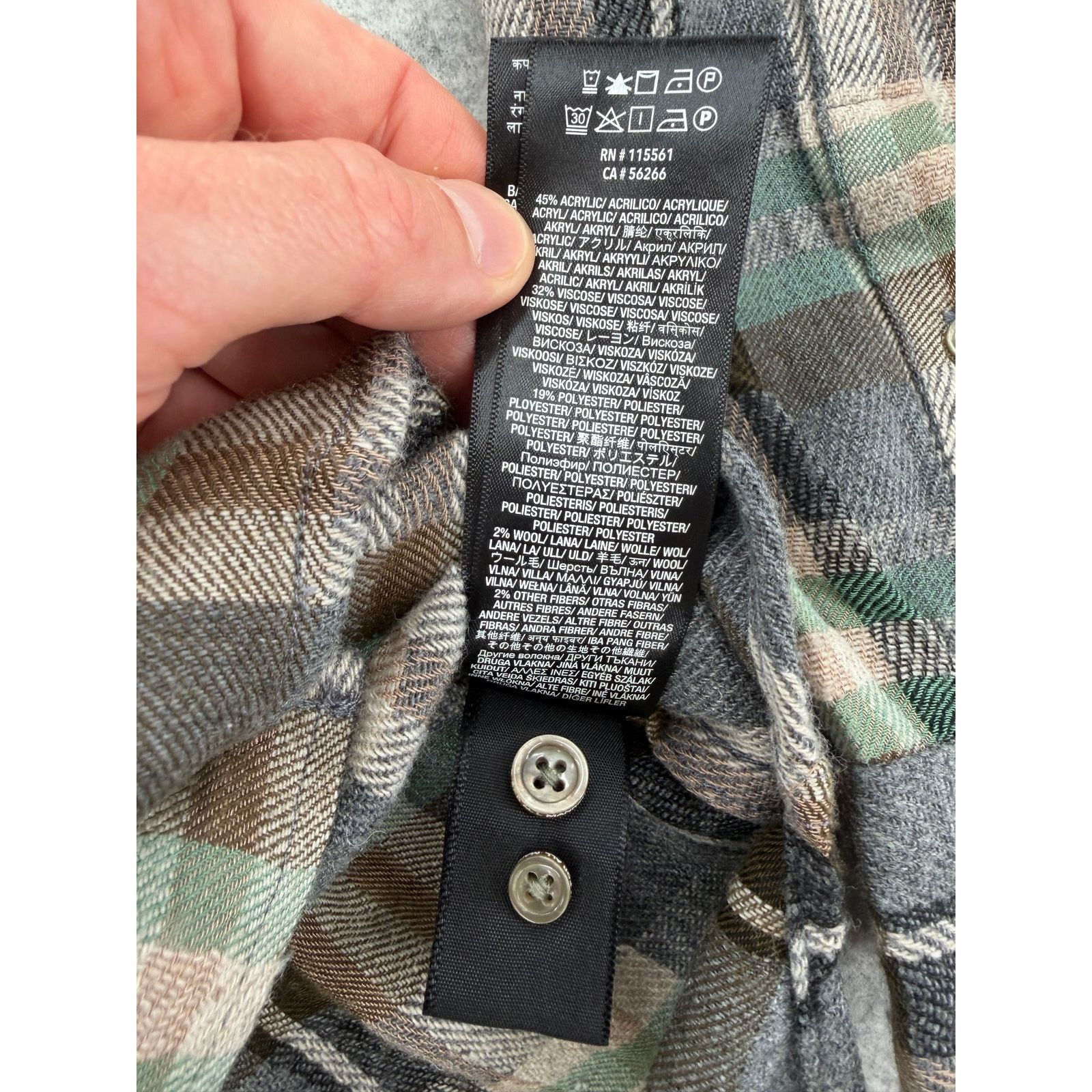 7 For All Mankind NWOT 7 For All Mankind Twill Check Long Sleeve Button Down Size US S / EU 44-46 / 1 - 2 Thumbnail