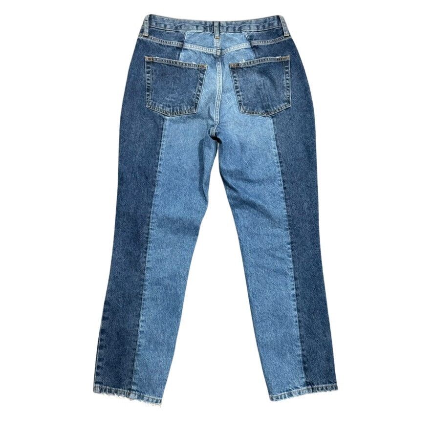 River Island River Island Two-Tone Slim Fit Jeans in Blue, Size 12 Size 34" / US 12 / IT 48 - 3 Thumbnail