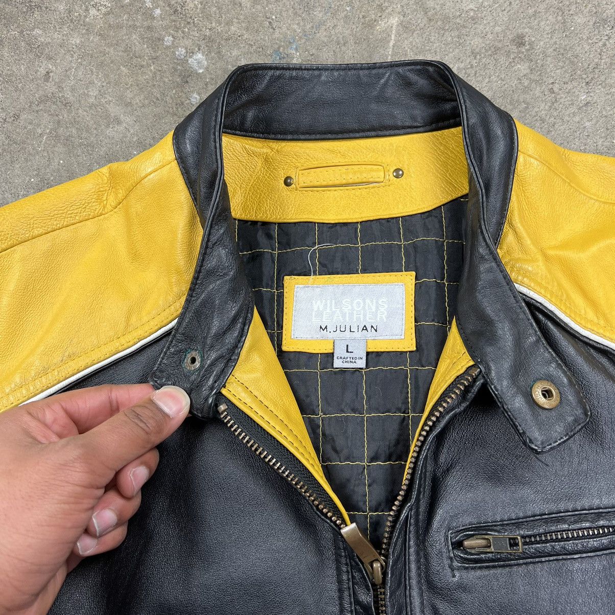 Vintage × Wilsons Leather Black and Yellow Wilson’s Leather Jacket Size US L / EU 52-54 / 3 - 5 Thumbnail