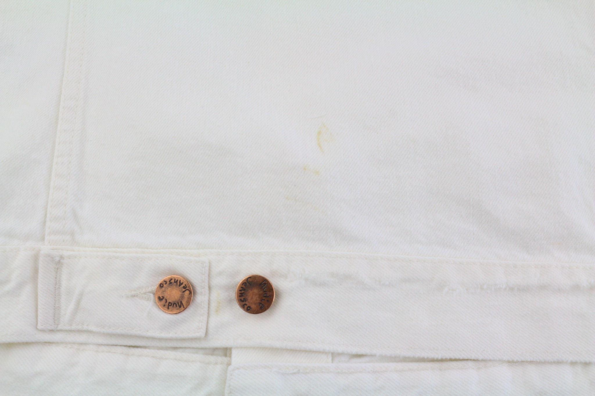 Nudie Jeans BILLY L Pitch White Worn Polo Unlined Light Jacket 82425 Size US L / EU 52-54 / 3 - 11 Thumbnail