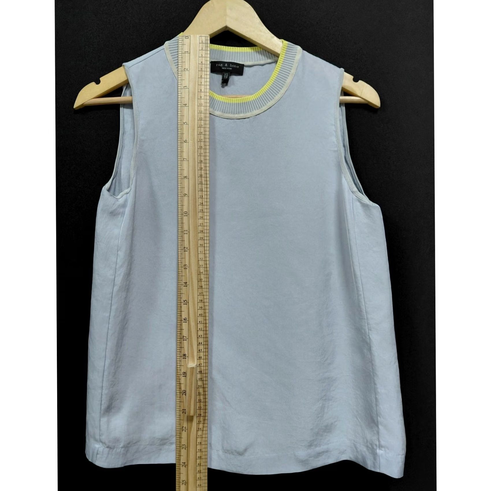 Rag & Bone rag & bone NEW YORK Sleeveless Top Gray Women XS Crew Neck Blouse Casual Knit Lightweight Stretch Size XS / US 0-2 / IT 36-38 - 5 Thumbnail