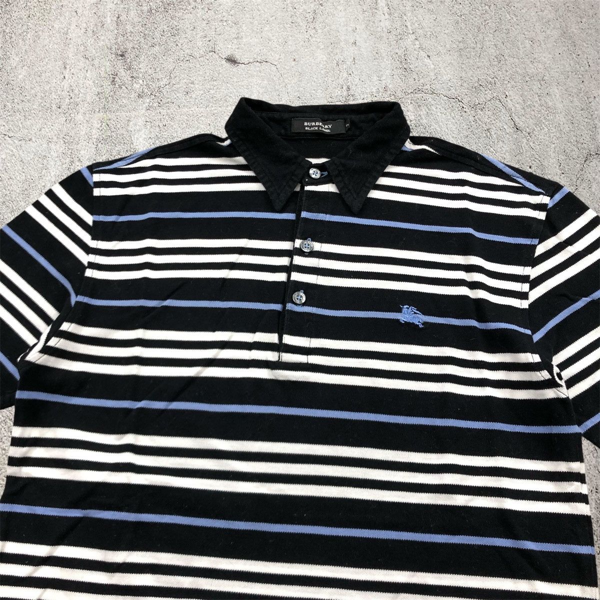 Burberry Vintage Burberry Black Label Polo T-shirt Stripe Luxury Size US S / EU 44-46 / 1 - 4 Thumbnail