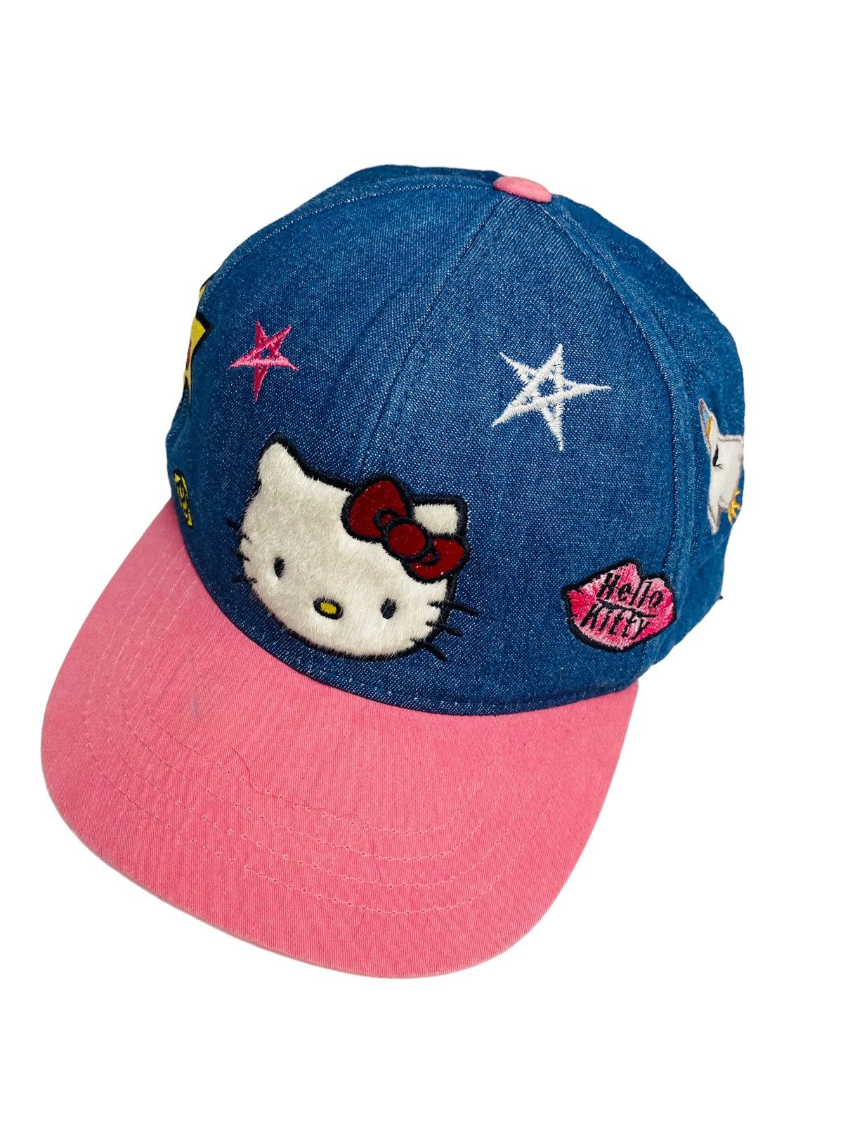 image of Angel Blue x Movie 2000S Hello Kitty - Denim Hat in Pink, Men's (Size 30)