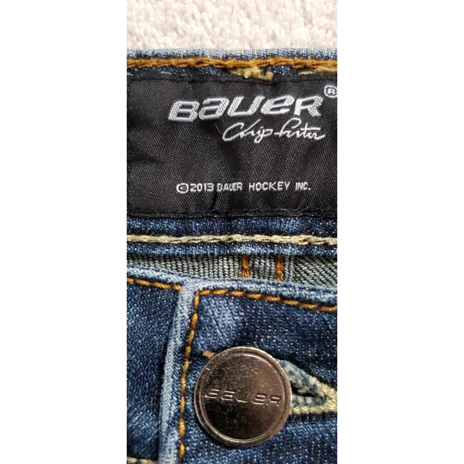 Vintage Bauer Jeans Mens Y2K Grunge 30 x 28 Blue Straight Jeans Mens Size US 30 / EU 46 - 4 Thumbnail