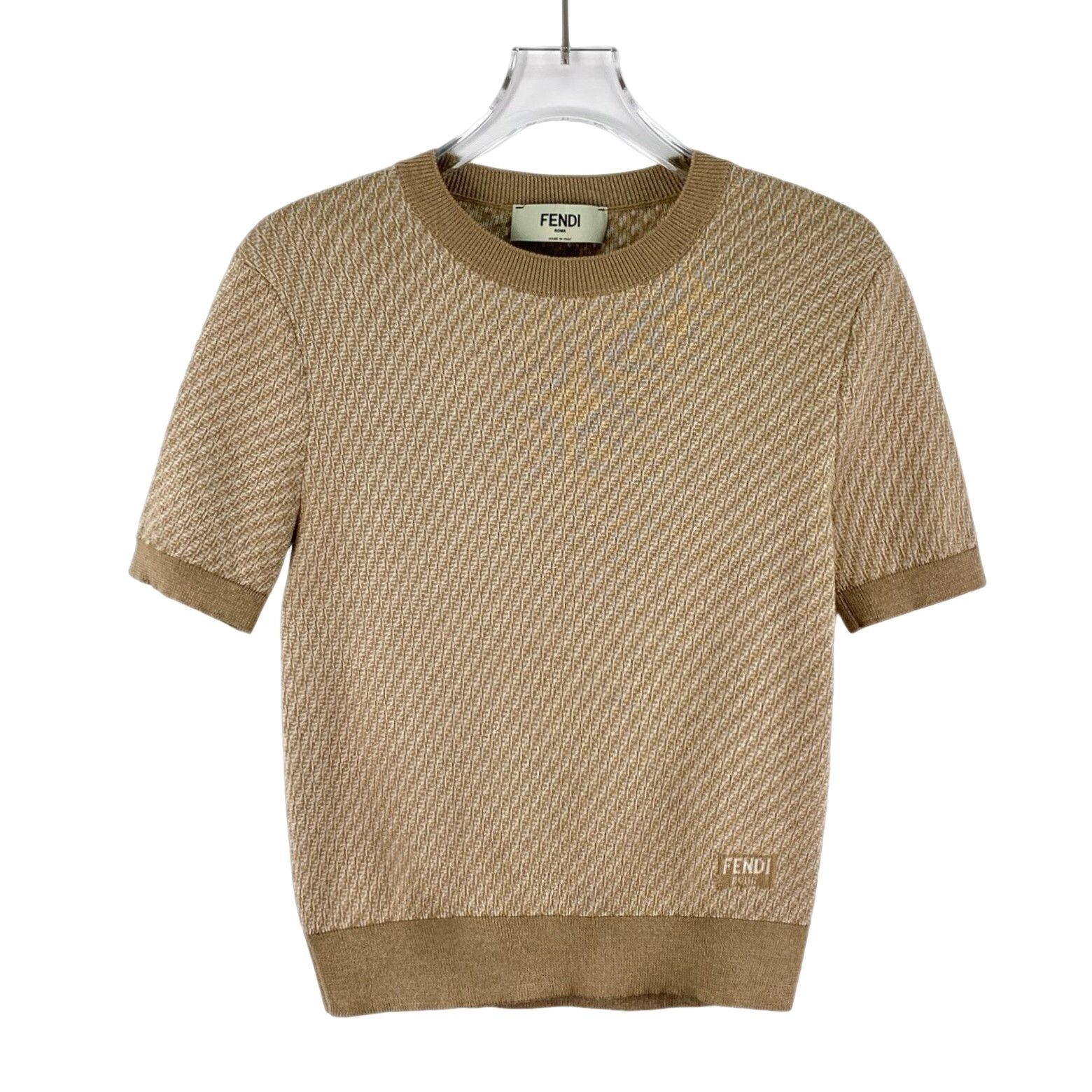 Fendi Fendi FF Logo Intarsia Knit Top IT 40 Size S / US 4 / IT 40 - 1 Thumbnail