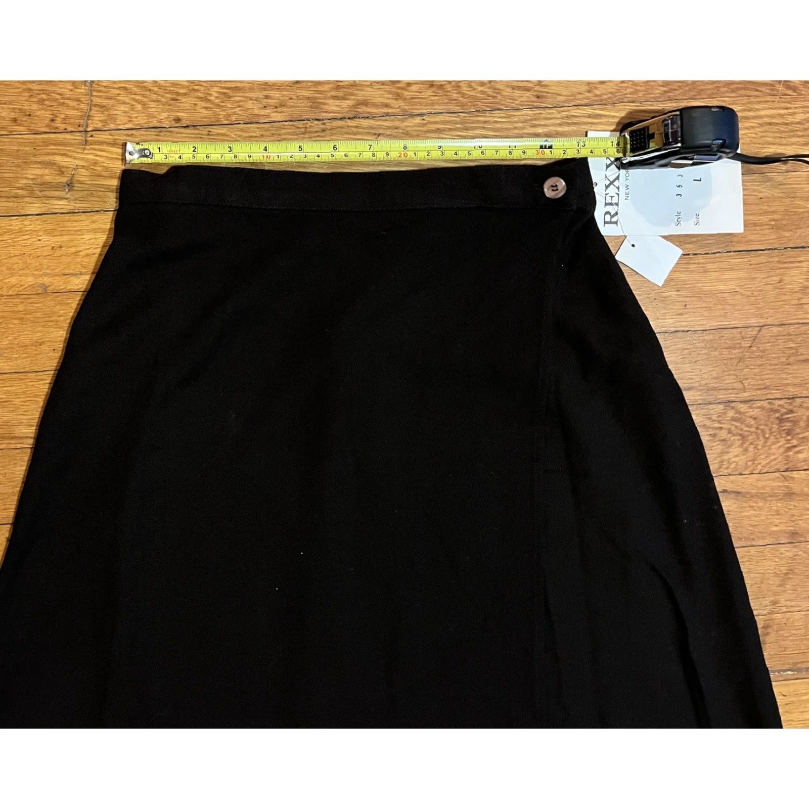 Vintage VINTAGE Rexx New York Wrap Skirt Women’s Large L Brown 90s Midi Skirt Womens Wardrobe Wrap 90s Hippie Button Wool Rayon All Seasons Size 36" / US 14 / IT 50 - 3 Thumbnail