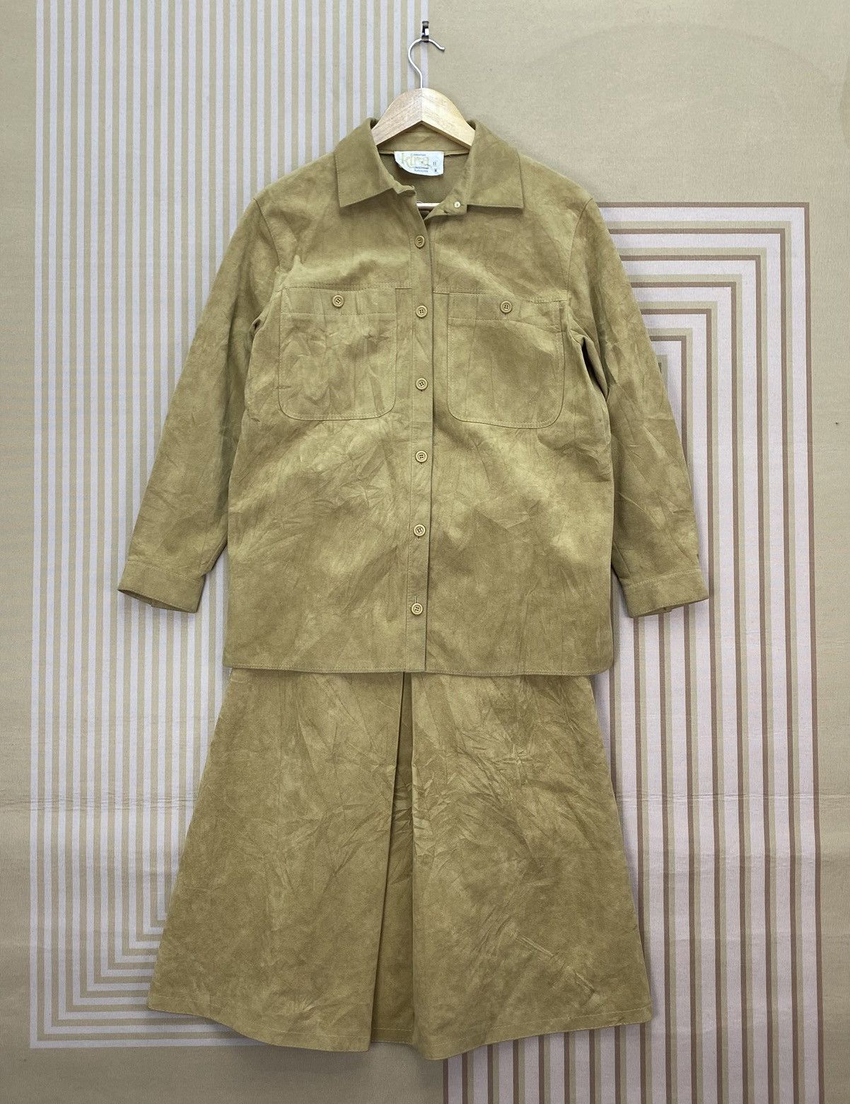 Longchamp 🫶Vintage Long Champ Shirt Button Up Set skirt Size M / US 6-8 / IT 42-44 - 1 Thumbnail