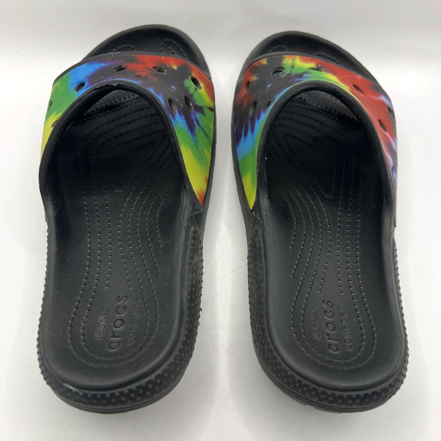 Crocs Crocs Classic Slide Mens Womens 7 9 Tie Dye Multicolor Comfort Slip Ons Casual Sandal Open Toe Rubber Slip On Tie Dye Multicolor Crocs Classic Slide Size US 7 / IT 37 - 5 Thumbnail