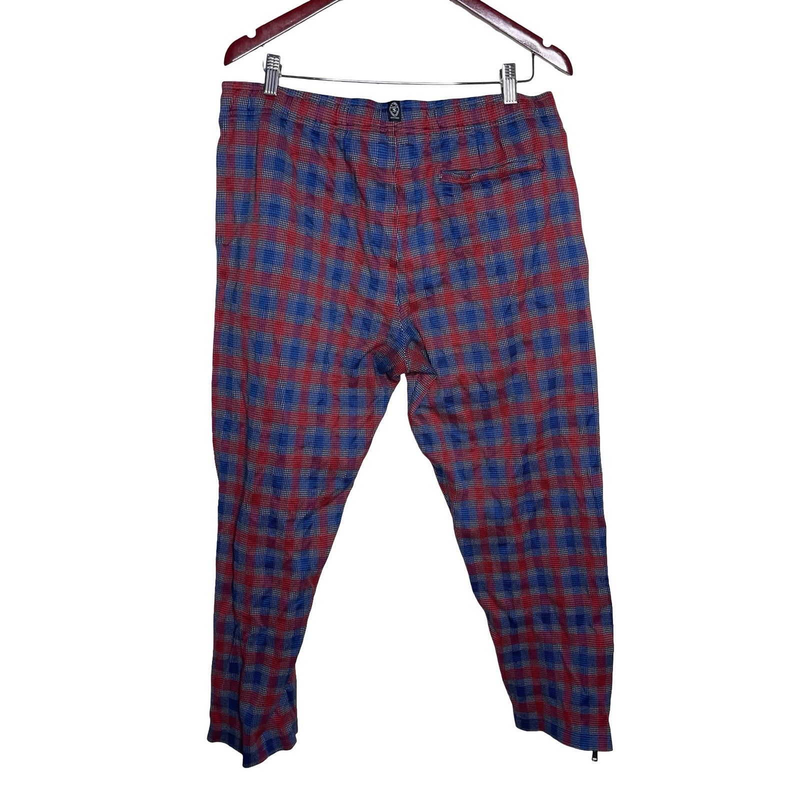 Todd Snyder Todd Snyder blue red plaid ankle zip cropped pants sz XL Size US 36 / EU 52 - 3 Thumbnail