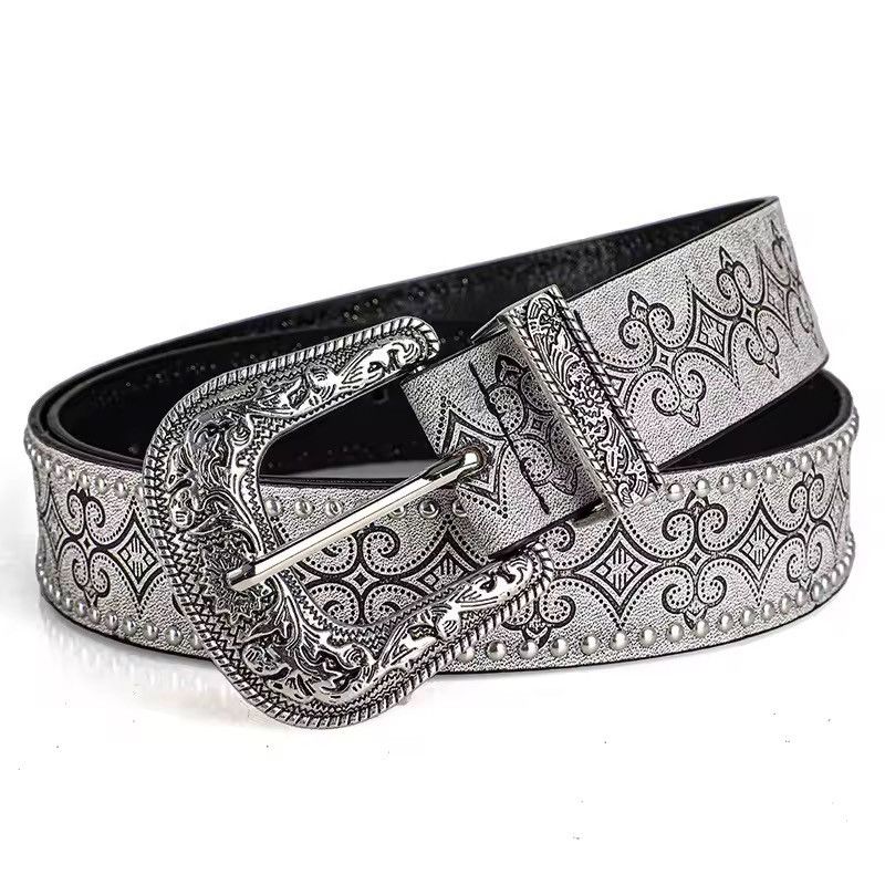 Japanese Brand Gothic Craved PU Leather Belt Size ONE SIZE - 3 Thumbnail