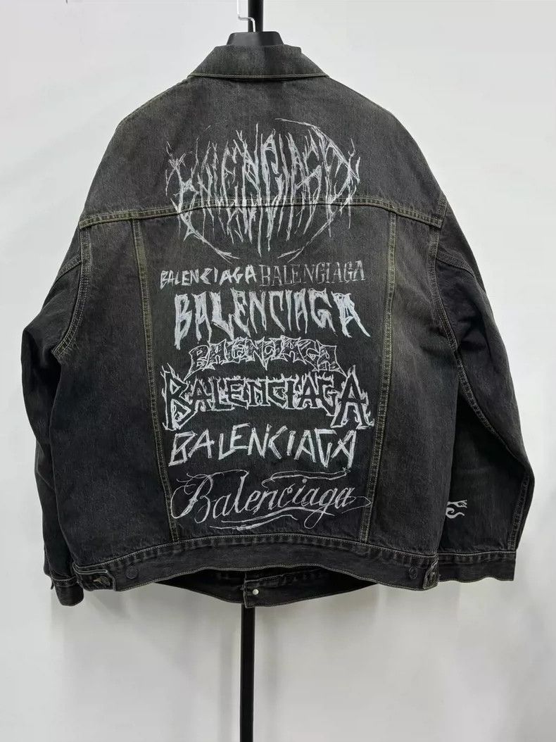 Balenciaga Year of the Dragon opium graffiti denim jacket