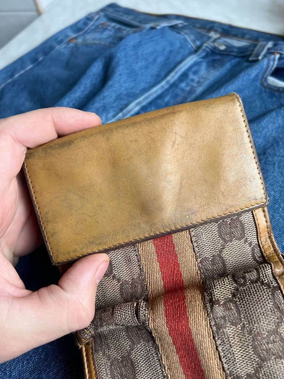 Gucci Vintage 00s Gucci wallet leather monogram GG Logo Y2K Size ONE SIZE - 11 Thumbnail